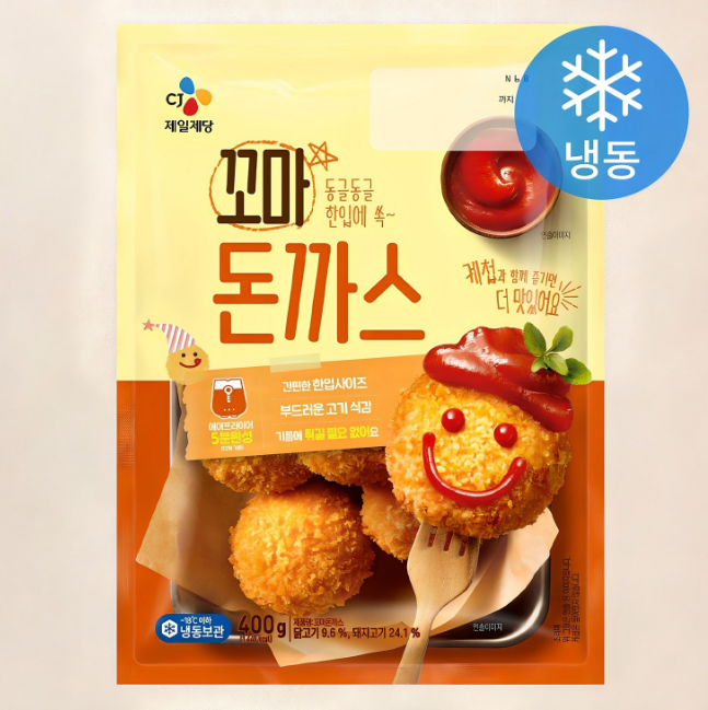 CJ 꼬마 돈까스 (냉동), 400g, 1개